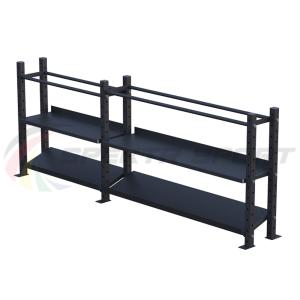 Купить Модульный стеллаж для гантелей, гирь и медболов 3180х430х1200 (2 секции) в Менделеевске 